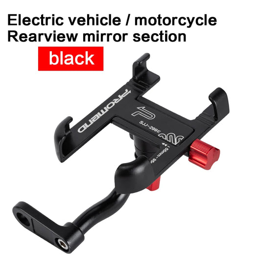 Aluminum Bike Bicycle Phone Holder Motorcycle Rearview Holder Mount 360 Degree Rotatable Handlebar for Phone GPS Phone Stand