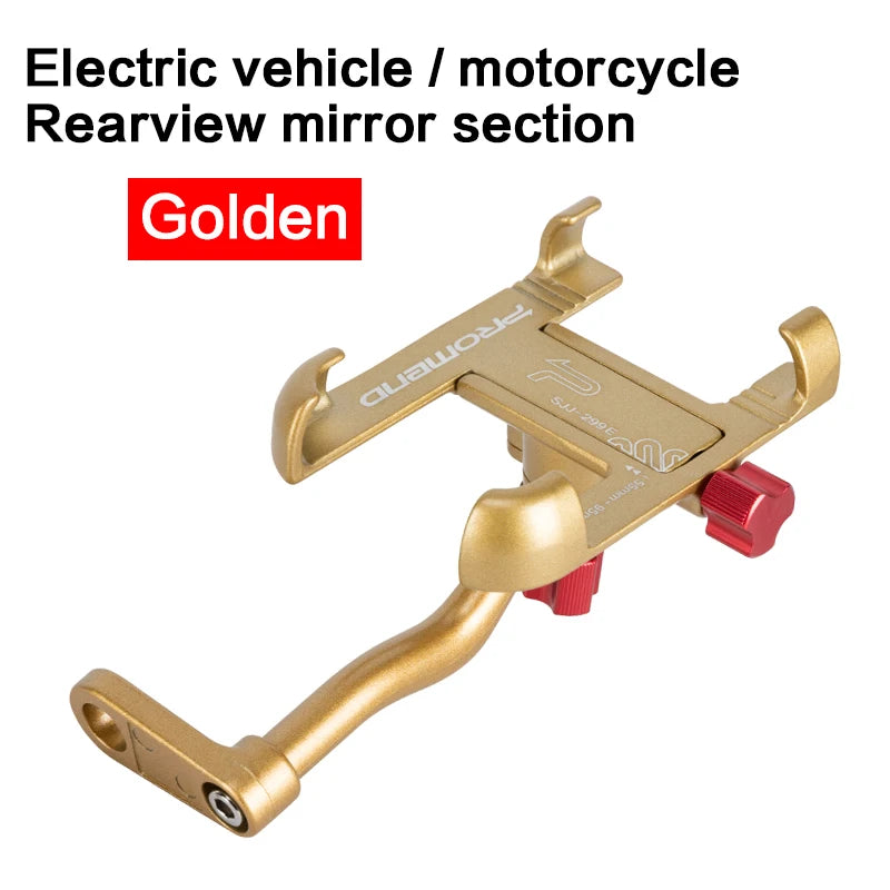 Aluminum Bike Bicycle Phone Holder Motorcycle Rearview Holder Mount 360 Degree Rotatable Handlebar for Phone GPS Phone Stand