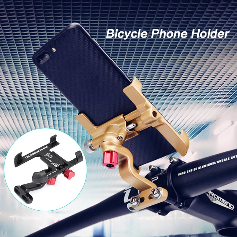Aluminum Bike Bicycle Phone Holder Motorcycle Rearview Holder Mount 360 Degree Rotatable Handlebar for Phone GPS Phone Stand