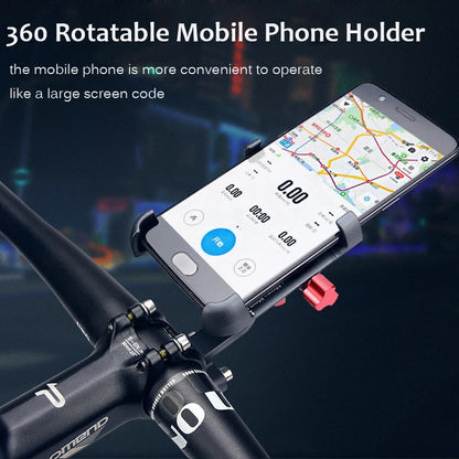 Aluminum Bike Bicycle Phone Holder Motorcycle Rearview Holder Mount 360 Degree Rotatable Handlebar for Phone GPS Phone Stand