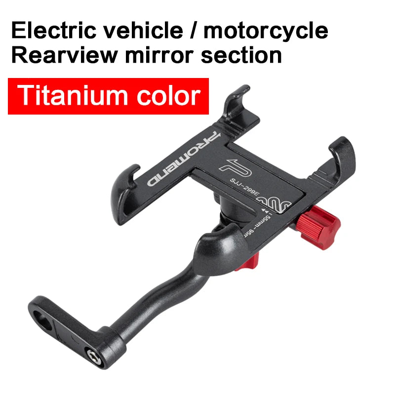 Aluminum Bike Bicycle Phone Holder Motorcycle Rearview Holder Mount 360 Degree Rotatable Handlebar for Phone GPS Phone Stand