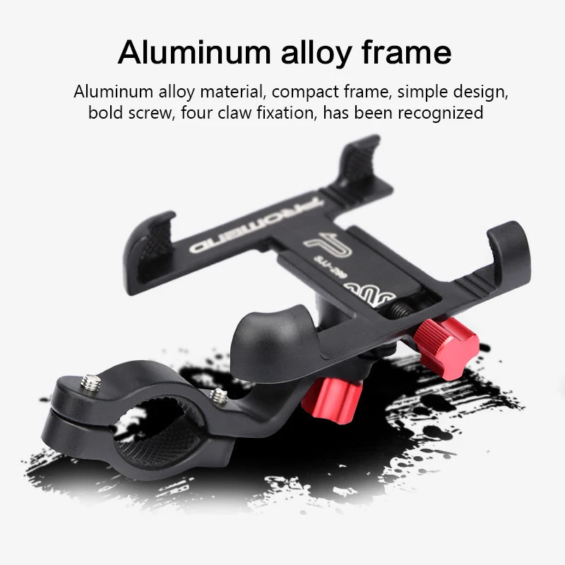 Aluminum Bike Bicycle Phone Holder Motorcycle Rearview Holder Mount 360 Degree Rotatable Handlebar for Phone GPS Phone Stand